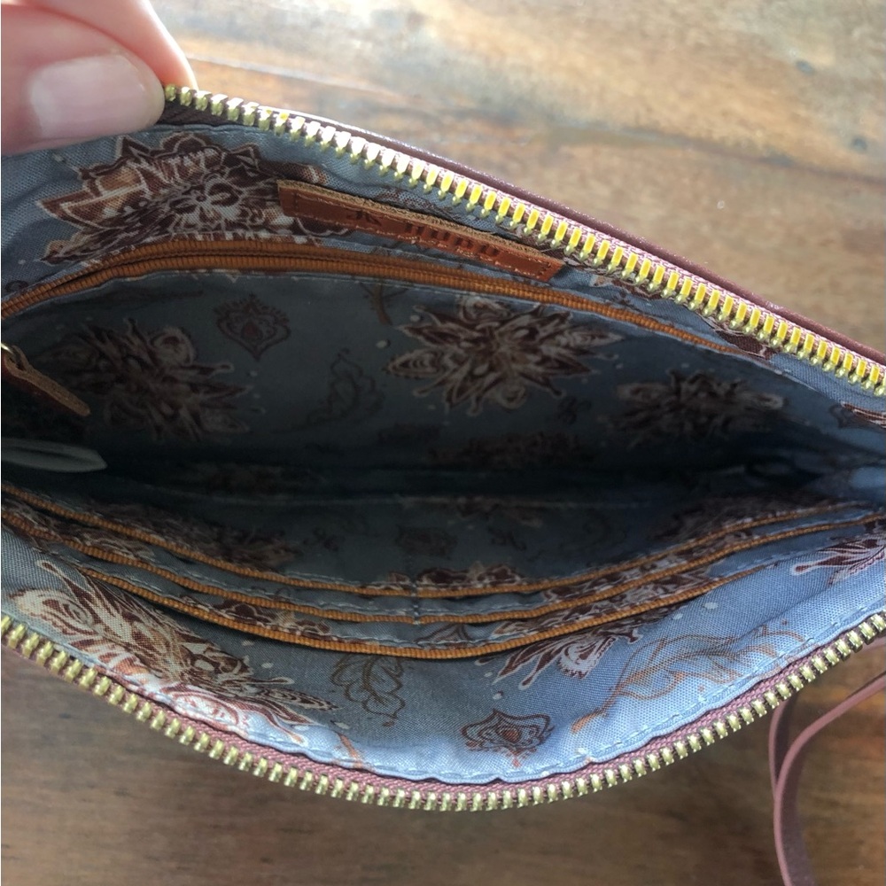 HOBO - Wristlet/Handle Clutch 100% Leather + Brick Brown - Picture 8 of 15